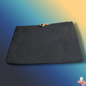 Vintage HL Harry Levine Admiral Black Evening Clutch with Mini Coin Purse